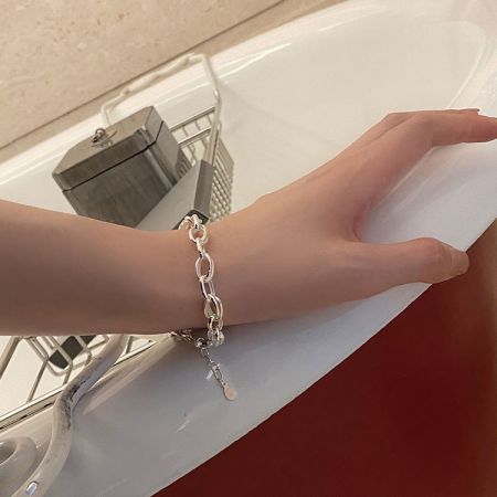Picture of Pulsera de plata 925 eslabones gruesos