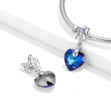 Picture of "Corazon Azul" Colgante Corazón Cristal Plata 925