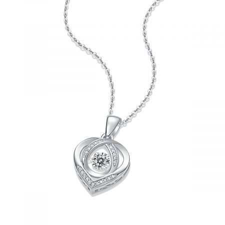 Picture of Collar de plata S925 con moissanita "With You In My Heart"