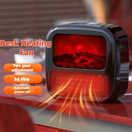 Picture of Portable Electric Heater with 3D Flame Effect