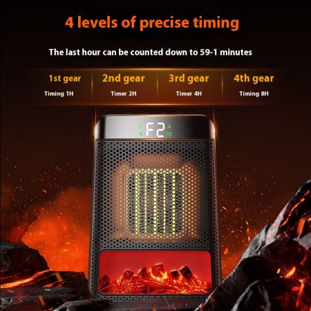 Picture of 1500W Oscillating PTC Fan Heater with 3D Flame Effect